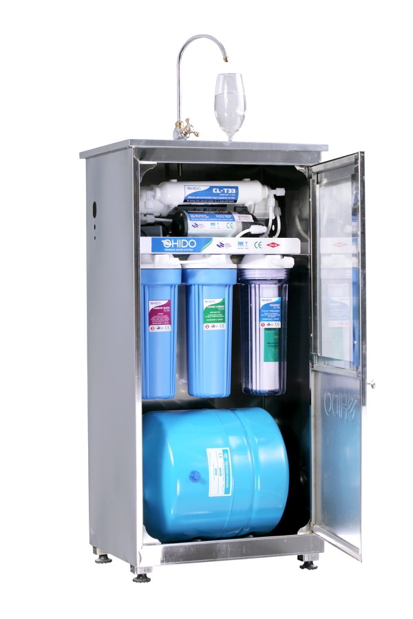 Vỏ tủ inox không nhiễm từ của máy lọc nước Ohido