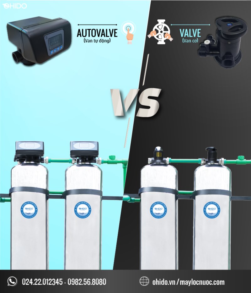van cơ và autoval trong hệ thống lọc nước đầu nguồn
