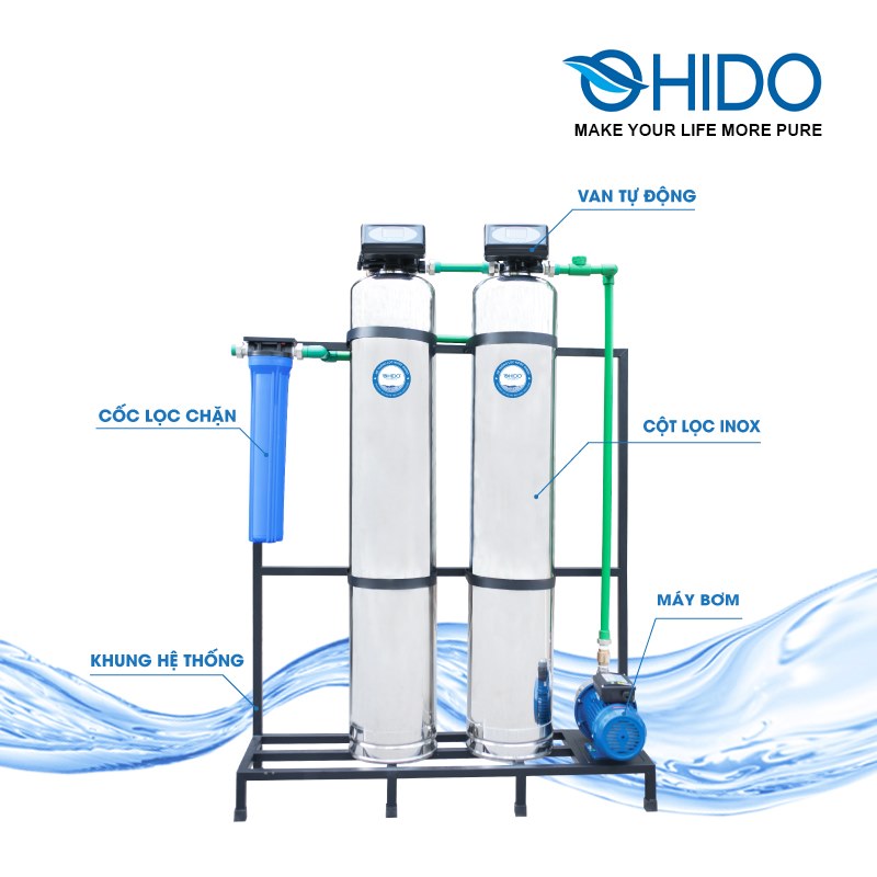 Hệ thống lọc nước đầu nguồn dn02 Inox autoval