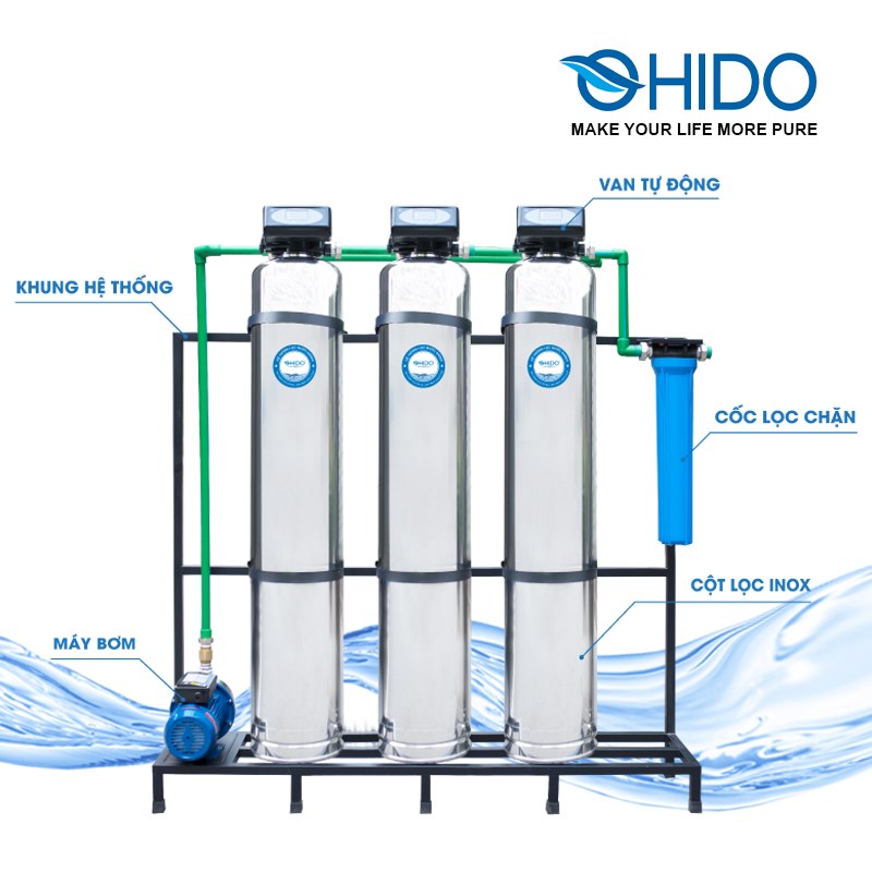 Hệ thống lọc nước đầu nguồn dn03 Inox autoval