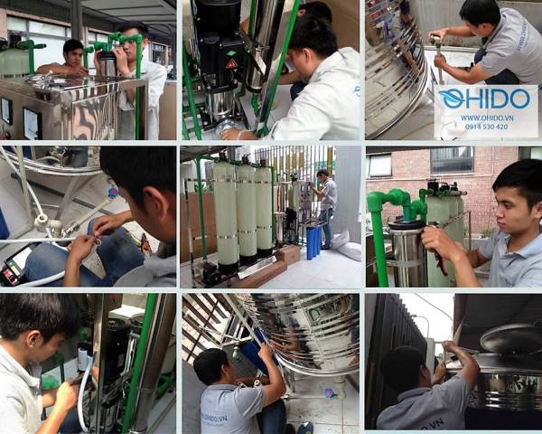 Ohido lắp đặt dây chuyền lọc nước cho trường THPT Lương Thế Vinh