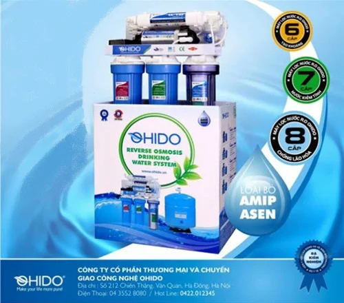Máy lọc nước RO Ohido với bao bì mới chuyên nghiệp