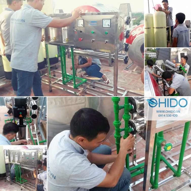 tiến hành lắp đặt hệ thống lọc nước cho biệt thự