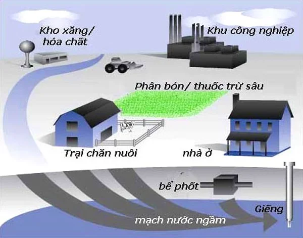 giếng nhiễm vi khuẩn phân