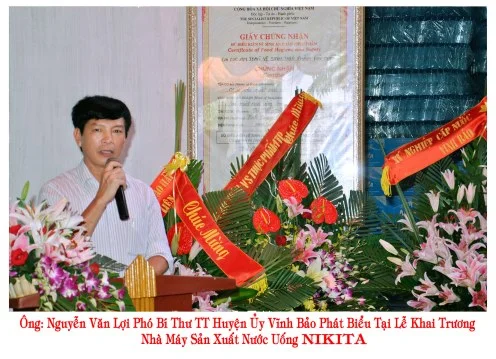 Ông: Nguyễn Văn Lợi – Phó bí thư TT Huyện Ủy Vĩnh Bảo phát biểu của Ông: Nguyễn Văn Lợi