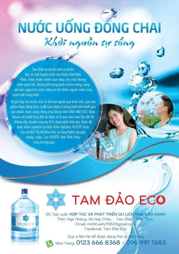 Thương hiệu nước uống tinh khiết đóng chai Tam Đảo Eco