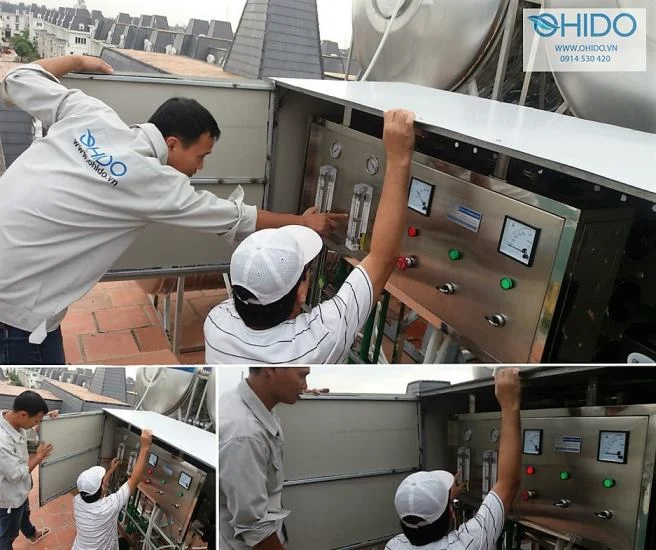bàn giao, nghiệm thu hệ thống lọc nước cho biệt thự